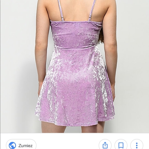 Love, Fire lavender velvet dress - Picture 2 of 4